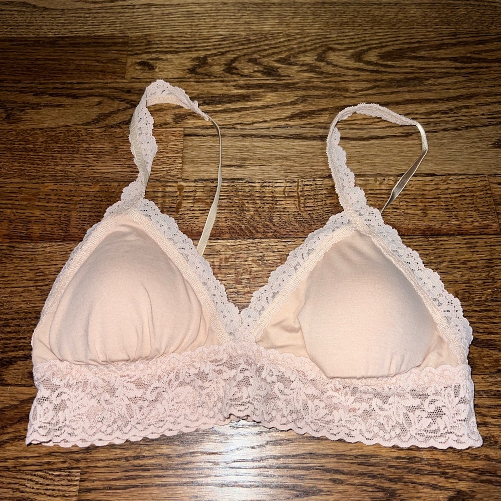 Lace Trimmed Nude Hanky Panky Bralette